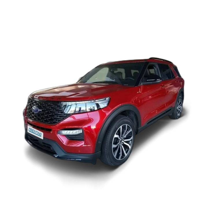 Renting Ford Explorer 3.0 PHEV ST-Line AWD 450 Rojo