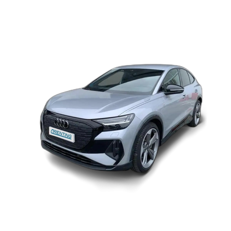 Renting Audi Q4 e-tron Sportback 40 Black Line 82KWh Plateado