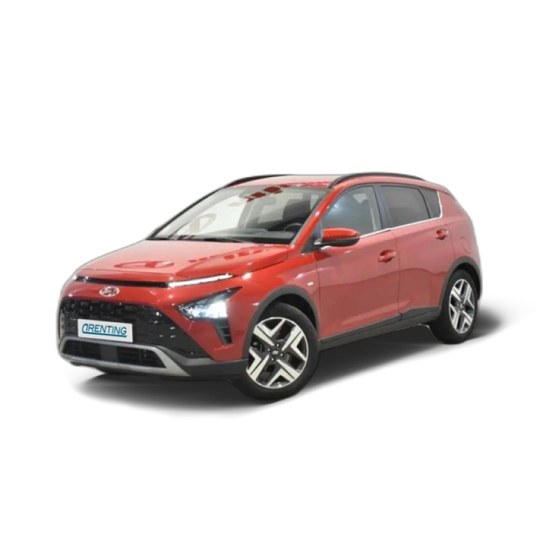 Renting Hyundai BAYON 1.0 T-GDI 48V 100 CV CREATIVE 7-DCT Rojo