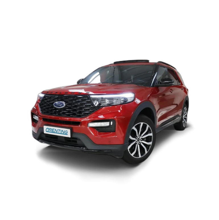 Renting Ford Explorer 3.0 PHEV ST-Line AWD 450 Rojo 1
