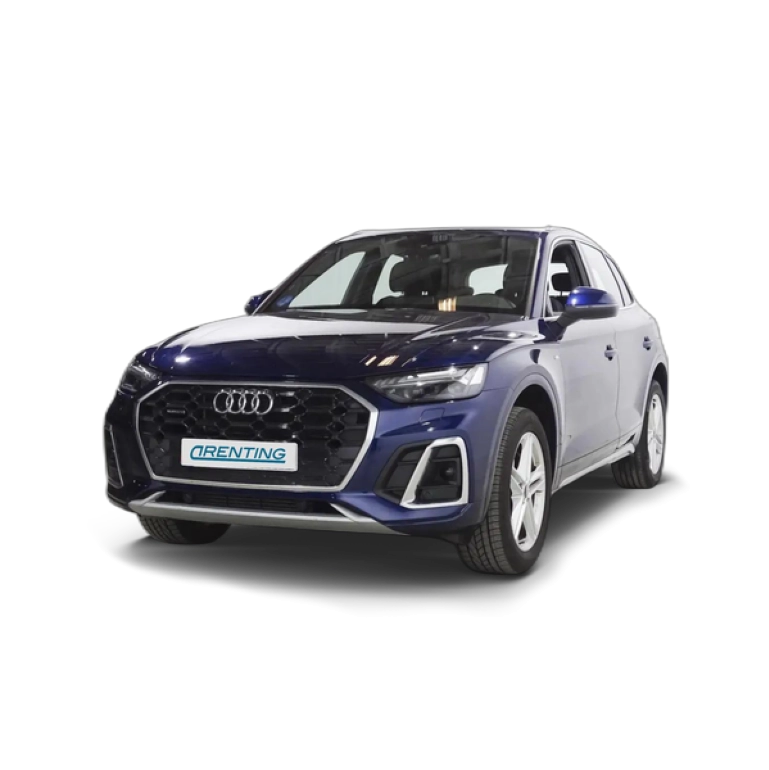 Renting Audi Q5 55 TFSIe S line quattro-ultra S tronic Azul