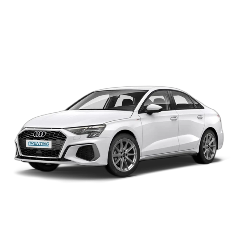 Renting Audi A3 Sedán 35TDI Genuine S tronic Blanco