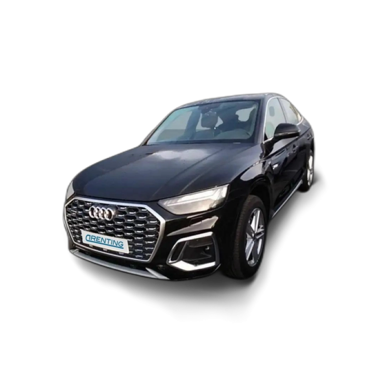 Renting Audi Q5 SPORTBACK S Line 50 TFSI e quattro-ultra Negro