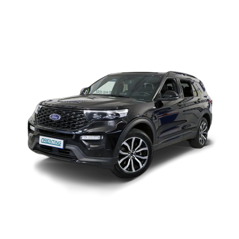 Renting Ford Explorer 3.0 PHEV ST Line 7Plazas AWD 457cv Negro