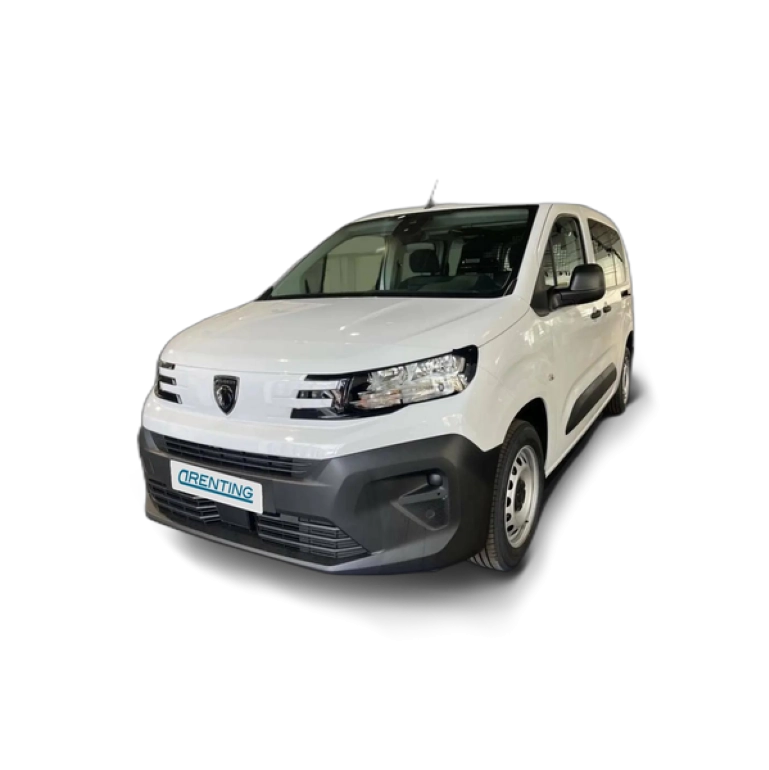 Renting Peugeot Partner Doble Cabina BlueHDi 73kW (100CV) S&amp;S &#8211; Blanco