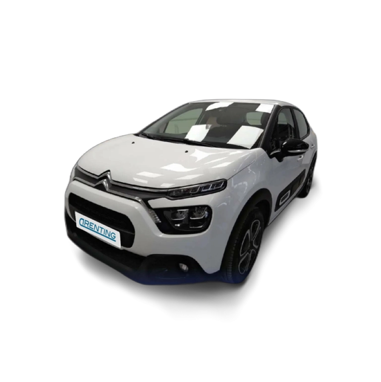 Renting Citroen C3 PureTech 60KW (83CV) Plus Blanco 1