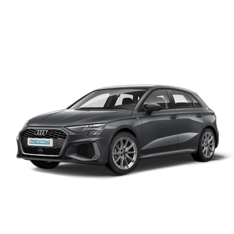 Renting Audi A3 Sportback 35 TFSI Genuine Gris