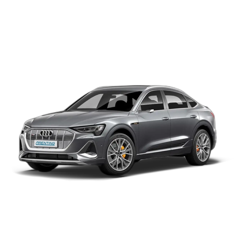 Renting Audi e-tron Sportback 55 quattro Black line edition Gris 1