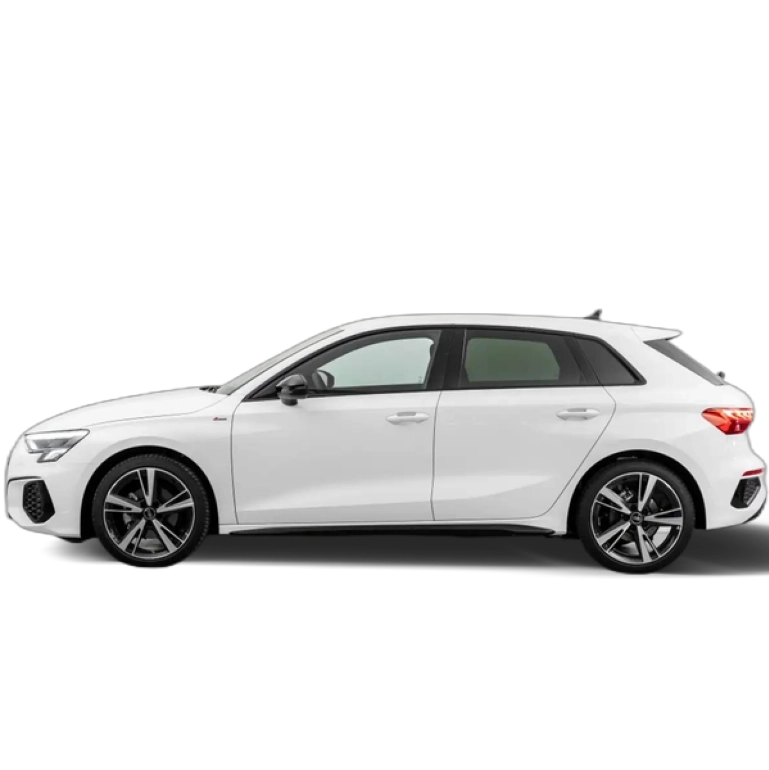 Renting Audi A3 Sportback 30 TFSI Black line edition S tronic Blanco