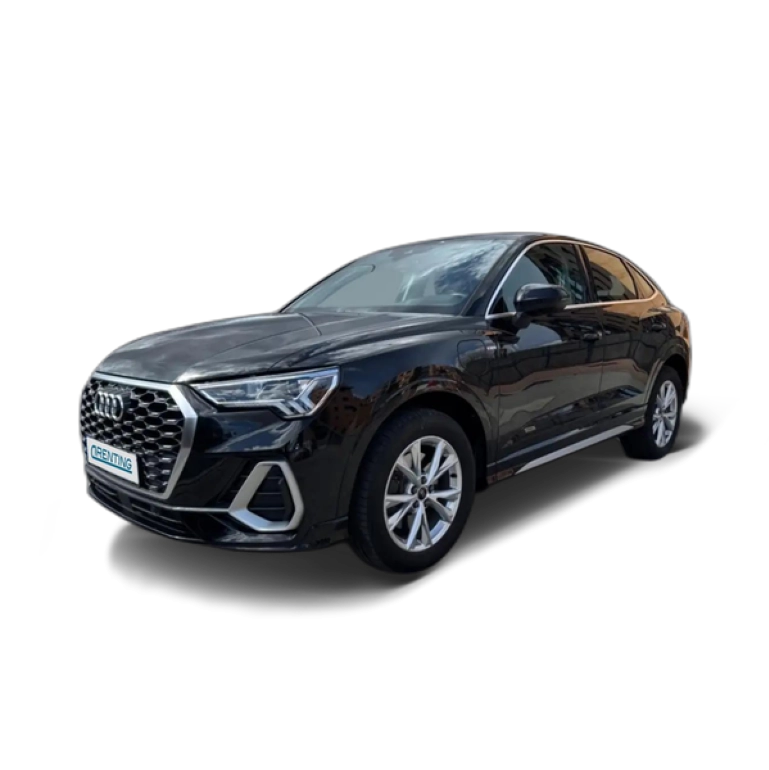 Renting Audi Q3 Sportback 45 TFSIe S line S-tronic Negro