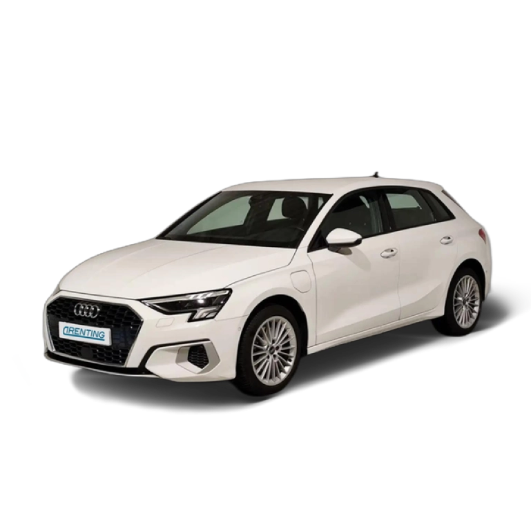 Renting Audi A3 Sportback Advanced 40 TFSI e 150kW S tro Blanco