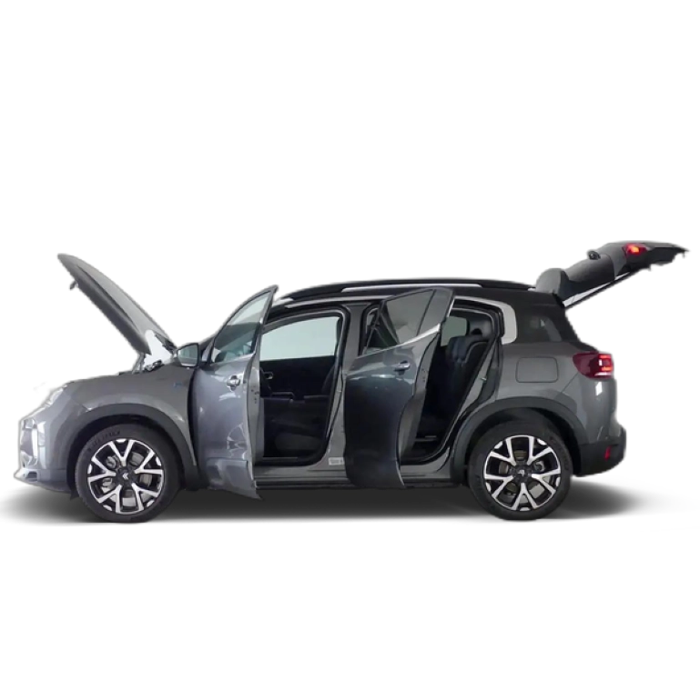 Renting Citroen C5 Aircross 1.6 HYBRID 225 SHINE PACK AUTO 225 5P Gris 1