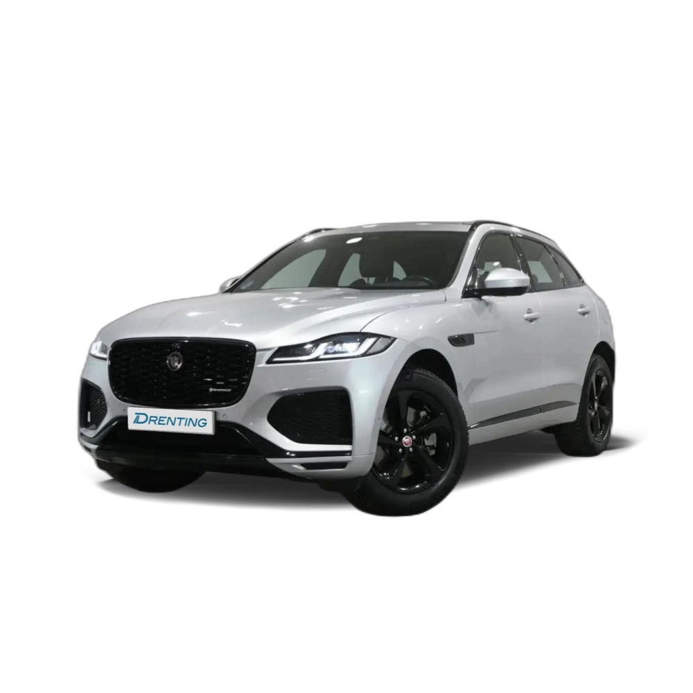 Renting Jaguar F-Pace 2.0 I4 PHEV 404PS AWD Auto R-Dynamic S Plateado