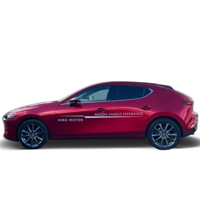 Renting Mazda 3 2024 2.0 e-SKYACTIV-G MHEV 122CV 6MT FWD EXCLUSIVE Rojo