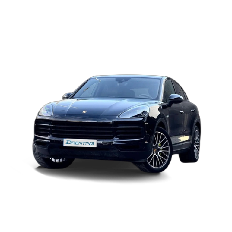 Renting Porsche Cayenne E-Hybrid Coupé Aut. Negro