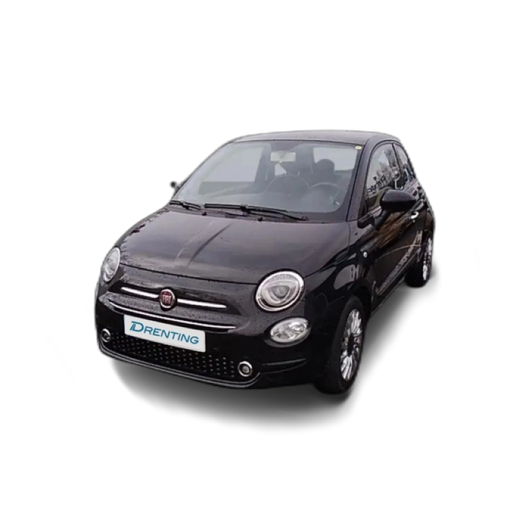 Renting Fiat 500 Lounge 1.2 8v 51KW (69 CV) GLP Negro