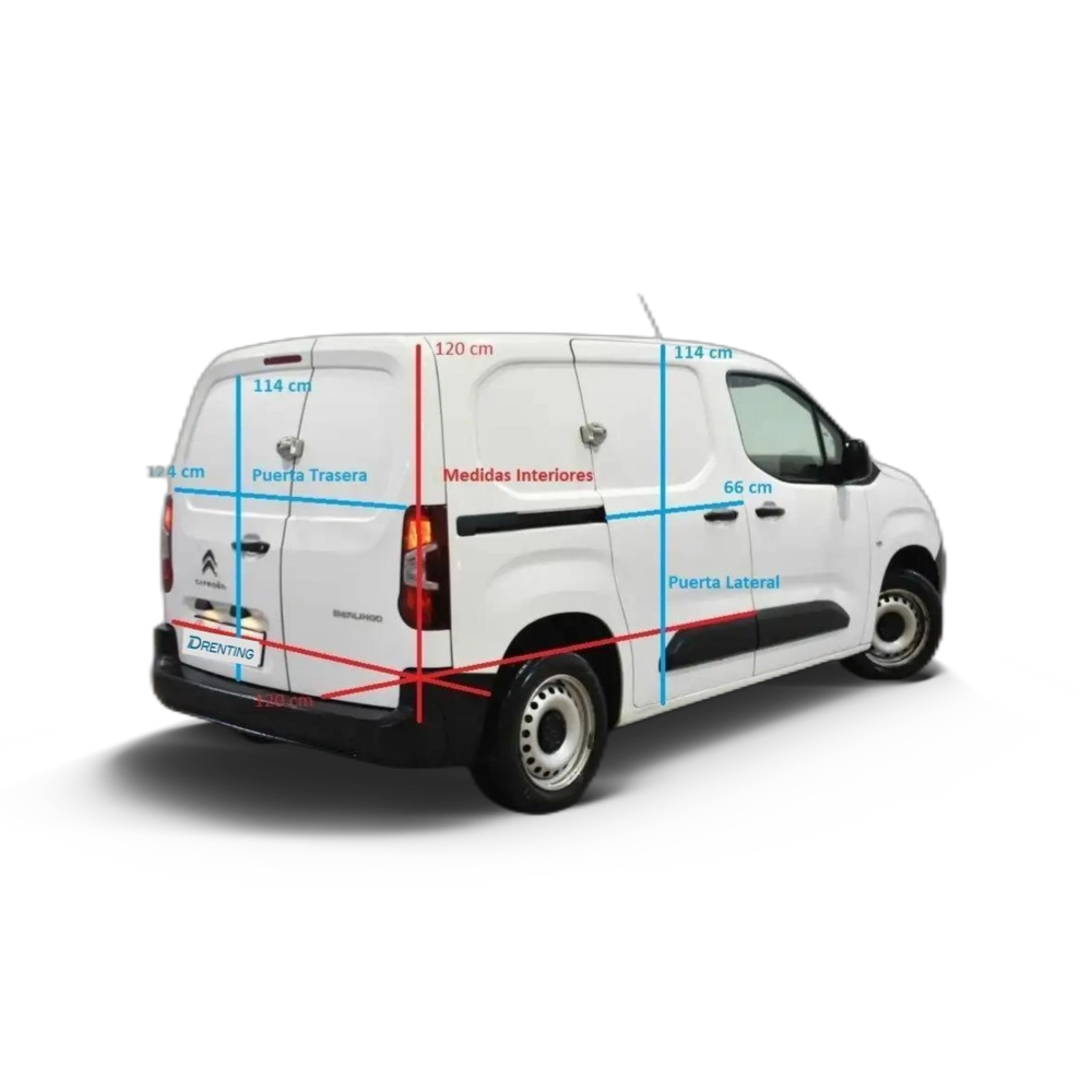 Renting Peugeot Partner FURGÓN L1 1.5 BLUEHDI 100 CV Blanco