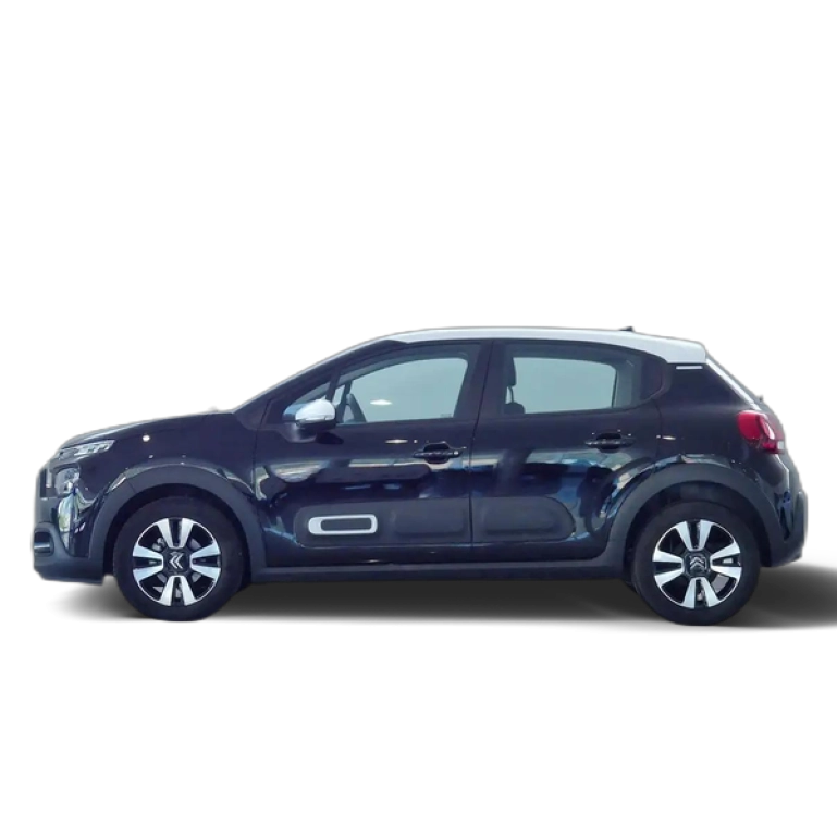 Renting Citroen C3 Puretech 83CV S&amp;S FEEL PACK 61KW MANUAL 5P Negro
