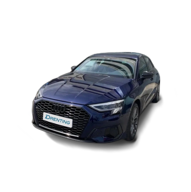Renting Audi A3 Sportback 30TDI Black line S tronic Azul