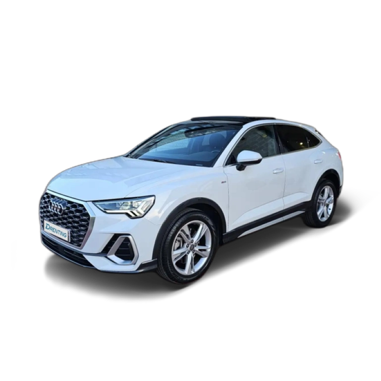 Renting Audi Q3 Sportback 40 TDI S line quattro S tronic Blanco