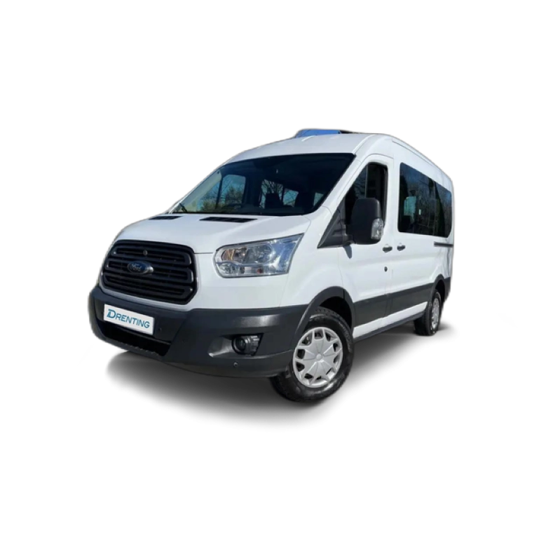 Renting Ford Transit Kombi 9 Plazas 330 L2H2 Trend Delantera 2. Blanco