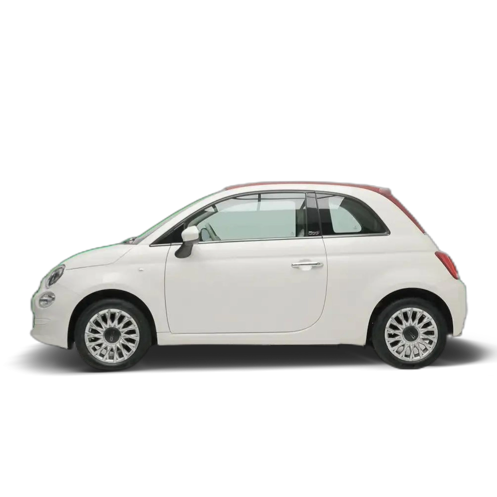 Renting Fiat 500 CABRIO LOUNGE 1.2 69 CV 2P Blanco