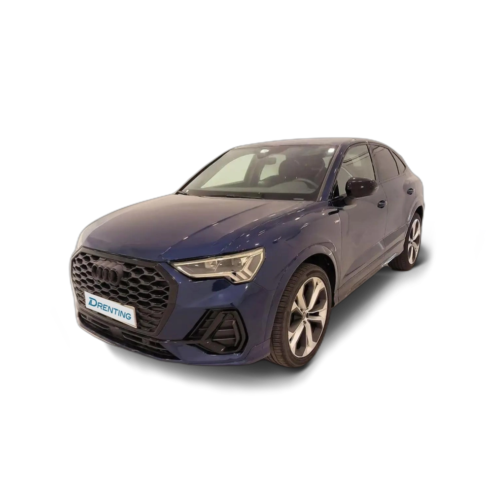 Renting Audi Q3 Sportback 35 TFSI Black line S tronic Azul