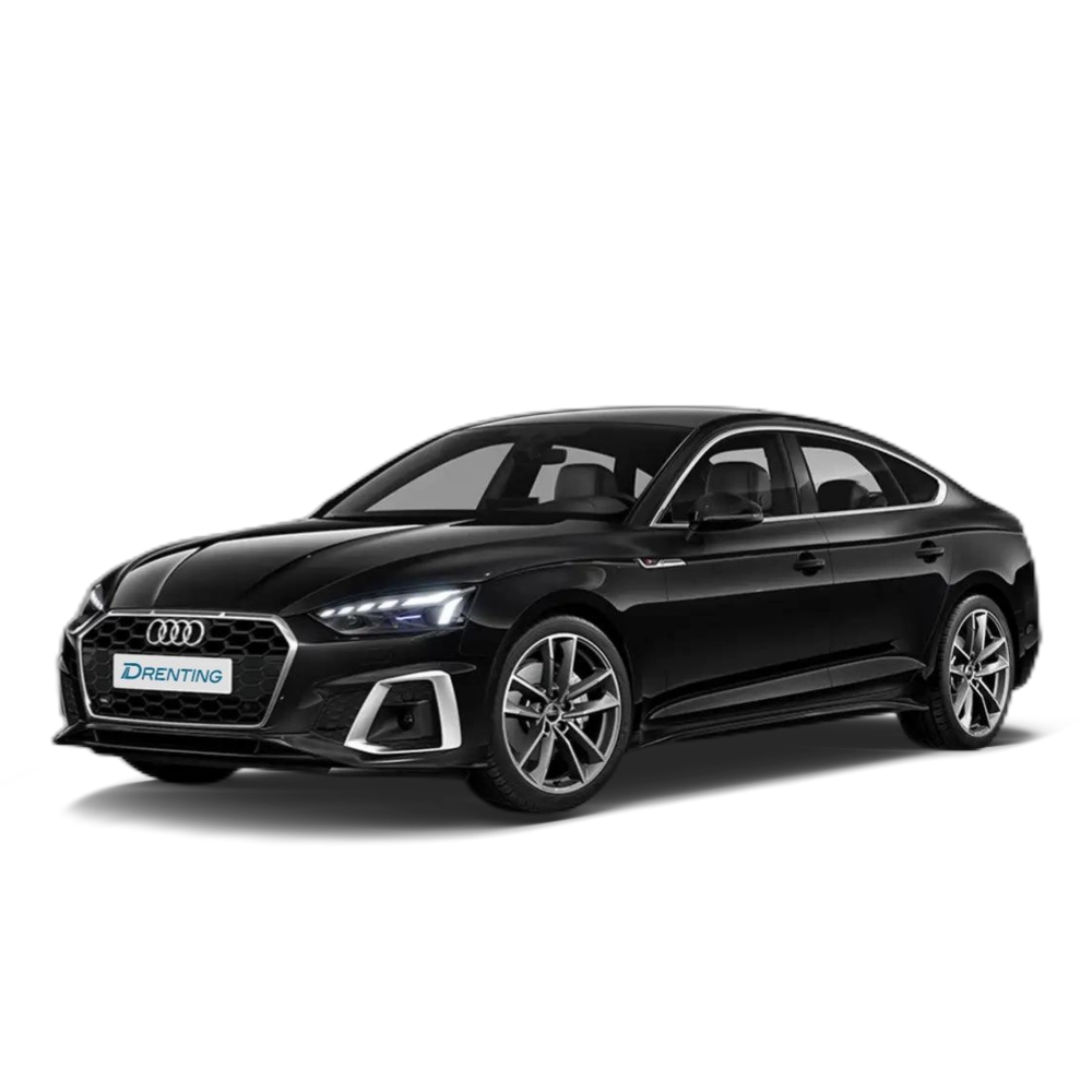 Renting Audi A5 Sportback 40 TFSI Black line S tronic Negro