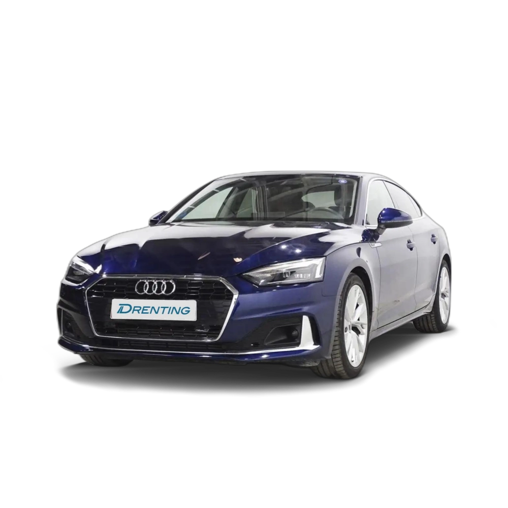 Renting Audi A5 Sportback 35 TFSI Advanced S tronic Azul
