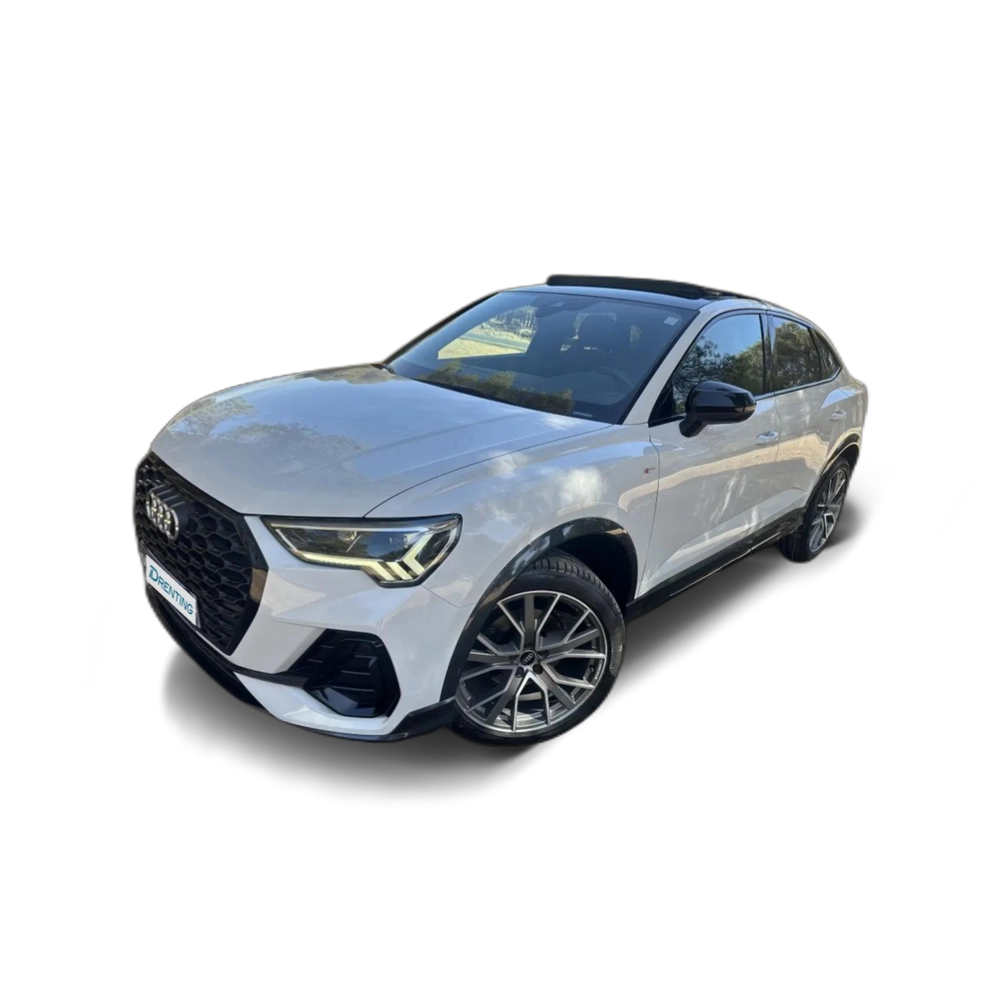Renting Audi Q3 Sportback 35 TDI Black line S tronic Blanco