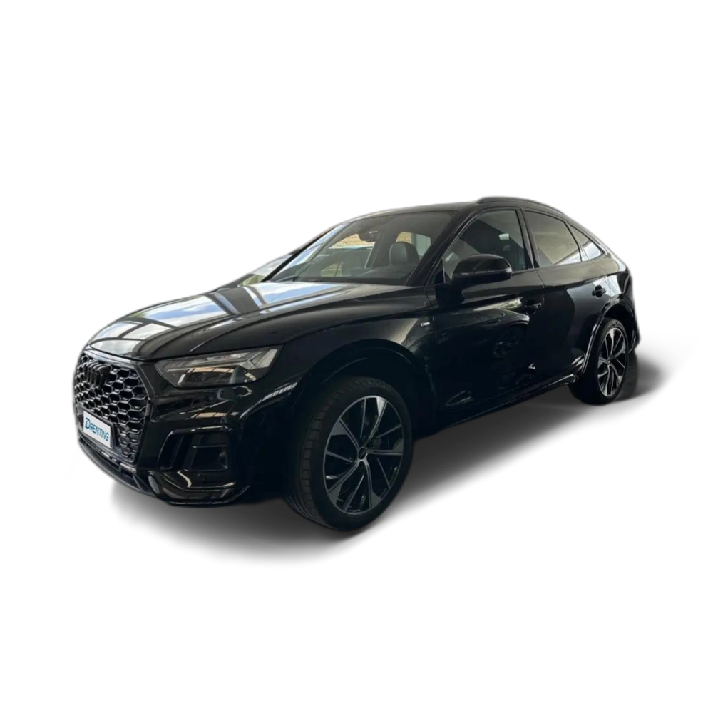 Renting Audi Q5 Sportback 40 TDI quattro-ultra Black line S tronic Negro