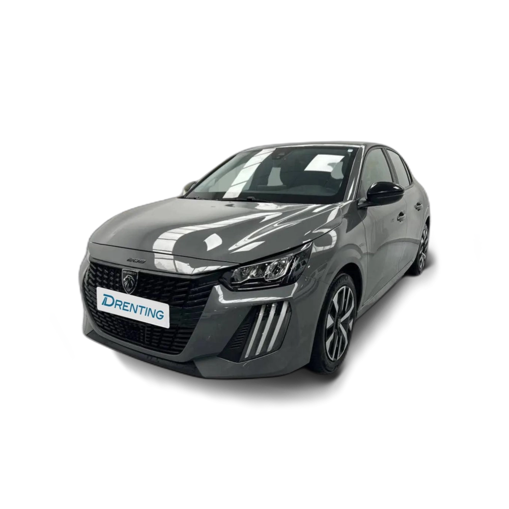Renting Peugeot 208 Gasolina 100 S&amp;S 6 Vel. MAN Allure Gris