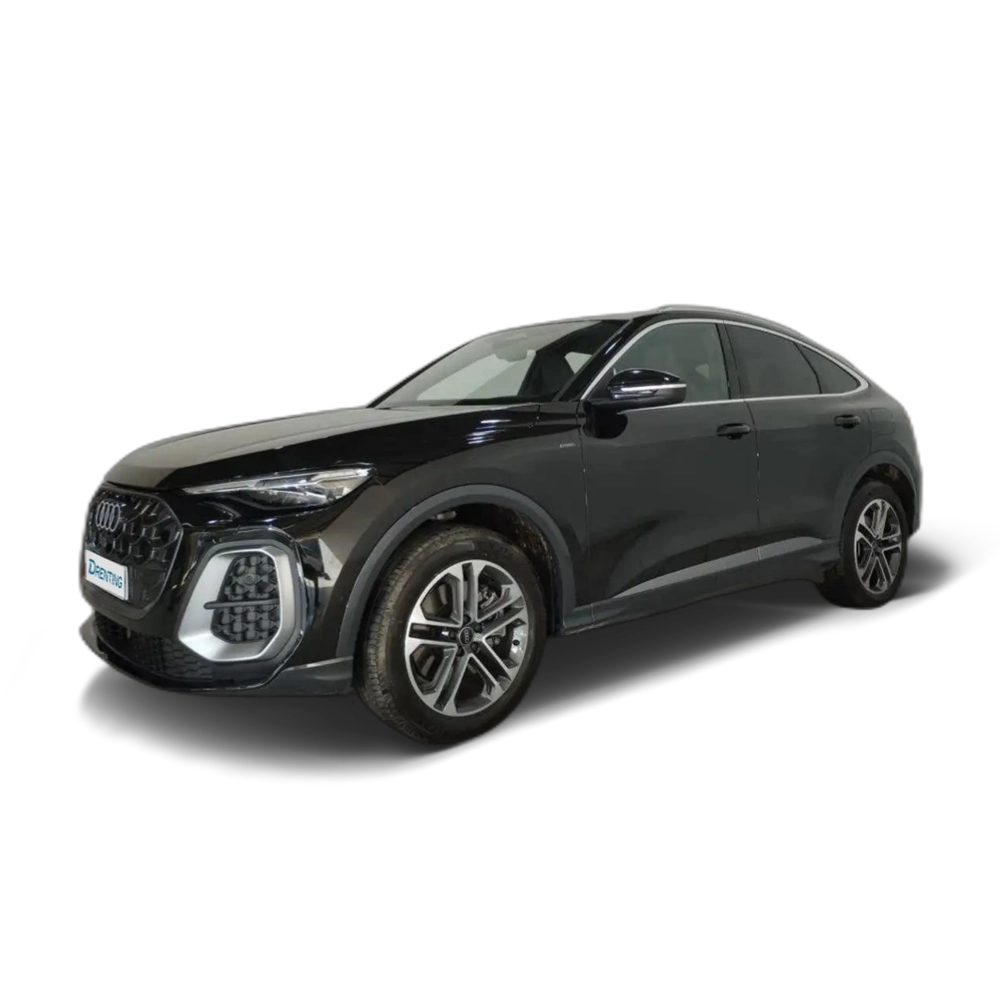 Renting Audi Q5 Sportback e-hybrid S line quattro S tronic 220kW Negro