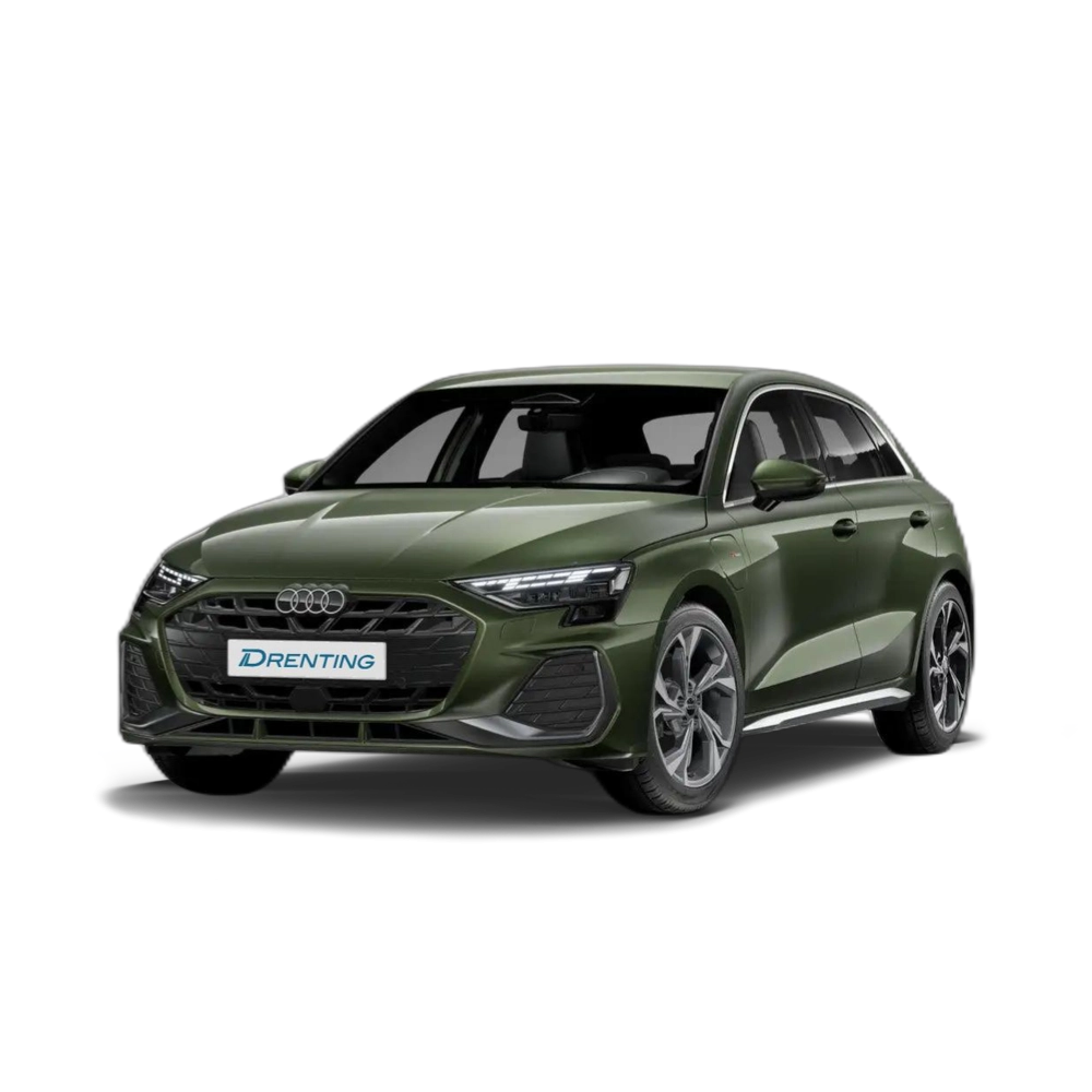Renting Audi A3 Sportback TFSI e Genuine S tronic 150kW Verde