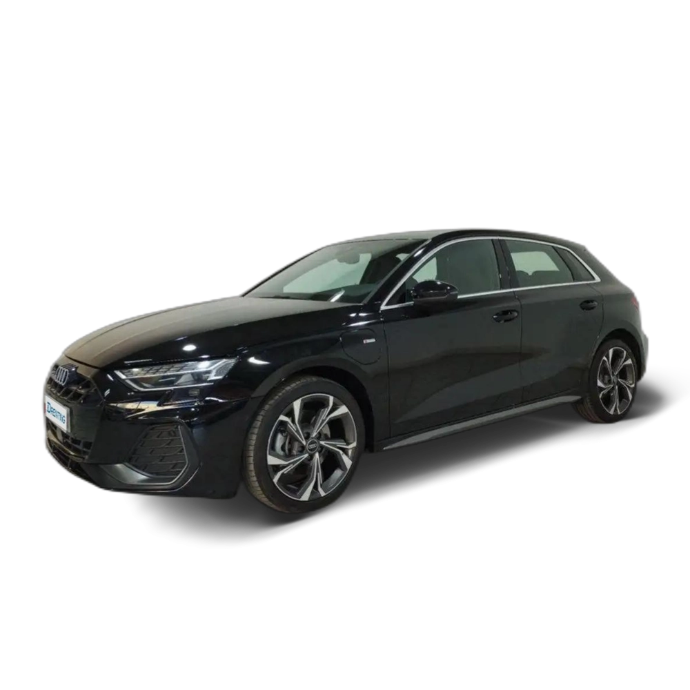 Renting Audi A3 Sportback TFSI e S line S tronic 150kW Negro 1 2