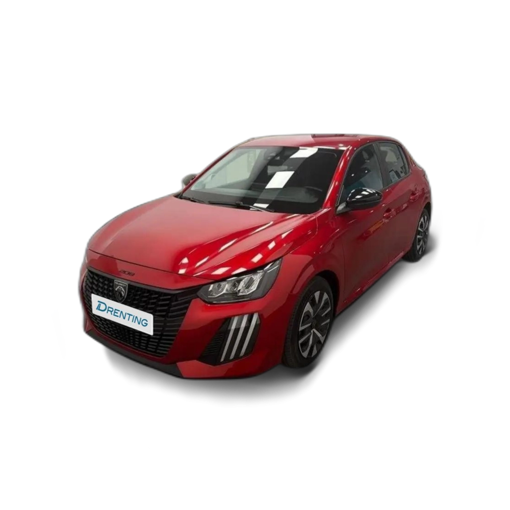 Renting Peugeot 208 1.2 Puretech S&amp;S Active 100 Rojo