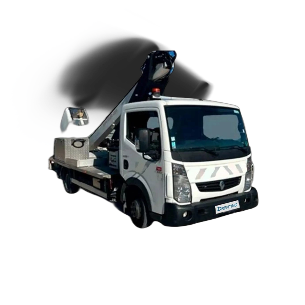 Renting Nissan Atleon CAMIÓN GRÚA TELESCÓPICA CON CESTA ELEVAD Blanco