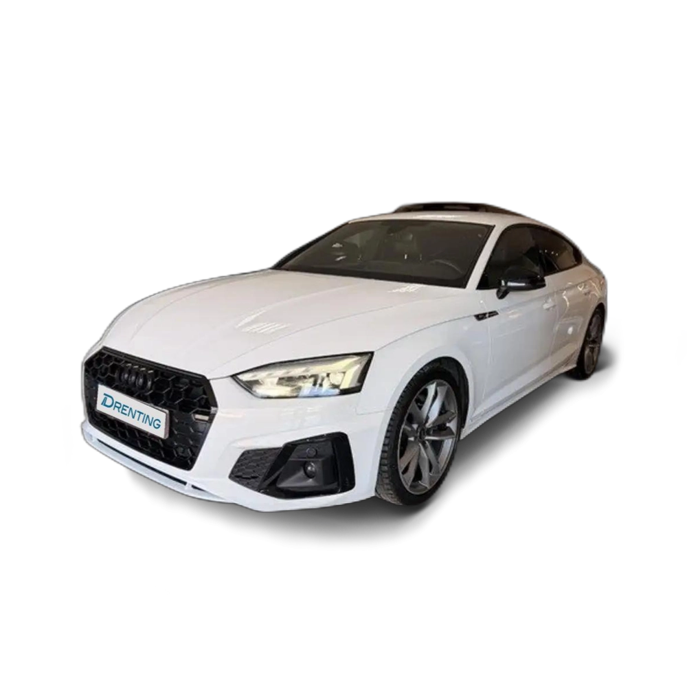 Renting Audi A5 Sportback 40 TDI Black line S tronic Blanco