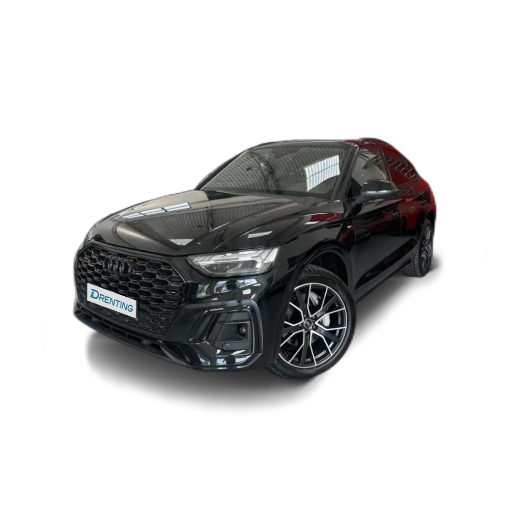 Renting Audi Q5 Sportback 55 TFSIe Black line quattro-ultra S tron Negro