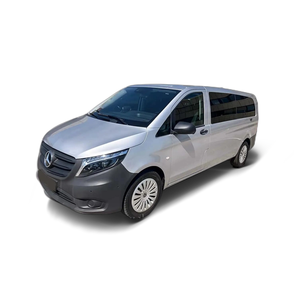 Renting Mercedes-Benz Vito Tourer 119 CDI Pro Extralarga 9G-Tronic Plateado
