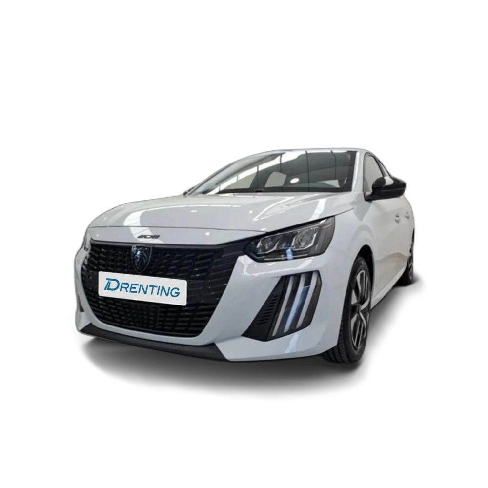 Renting Peugeot 208 1.2 Hybrid Style e-DCS6 110 Blanco