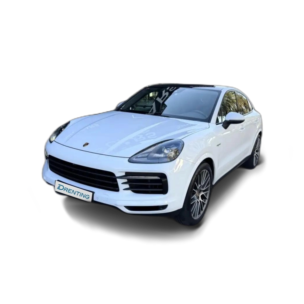 Renting Porsche Cayenne E-Hybrid Platinum Edition Coupé Aut. Blanco