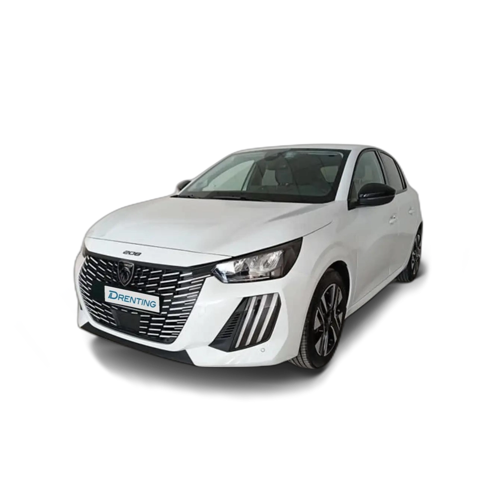 Renting Peugeot 208 Gasolina 100 S&amp;S 6 Vel. MAN Allure Blanco