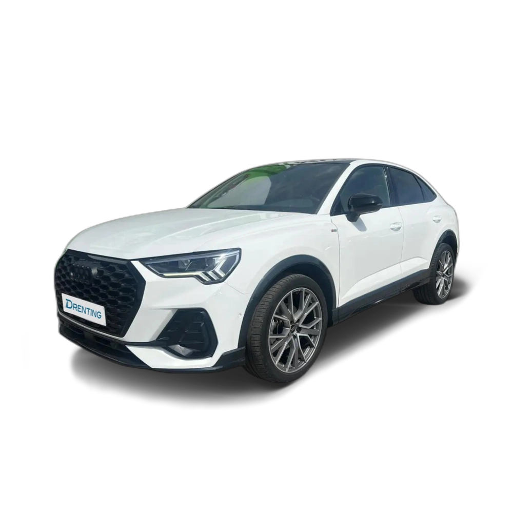 Renting Audi Q3 Sportback 35 TFSI Black line S tronic Rojo