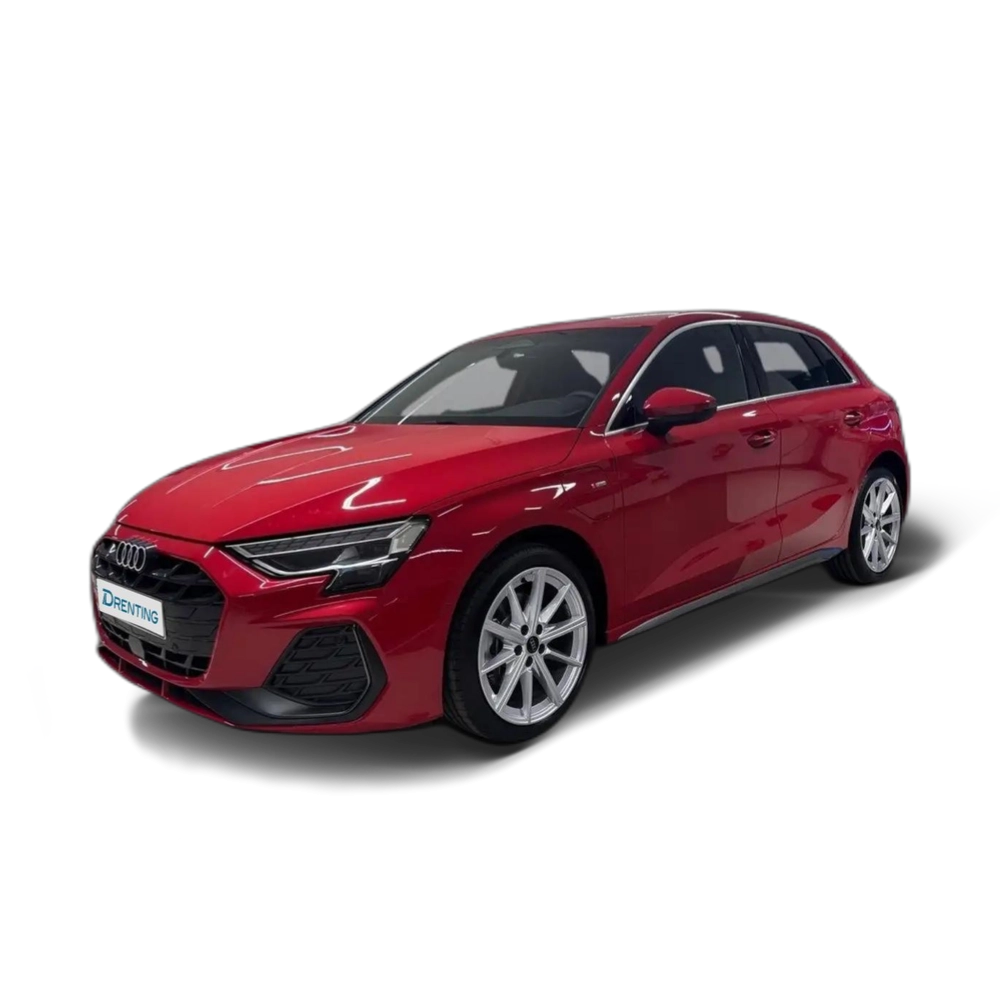 Renting Audi A3 Sportback TFSI e Genuine S tronic 150kW Rojo