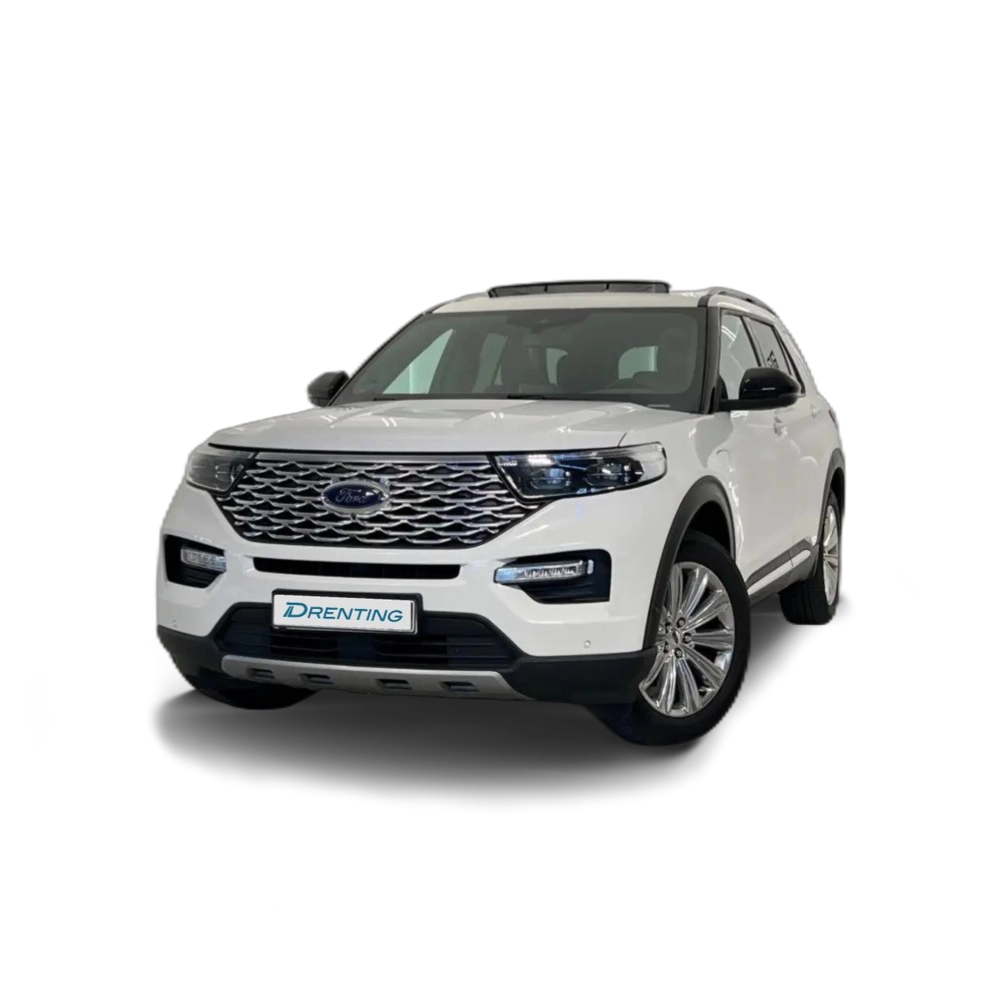 Renting Ford Explorer 3.0 PHEV Platinium AWD 450 Blanco