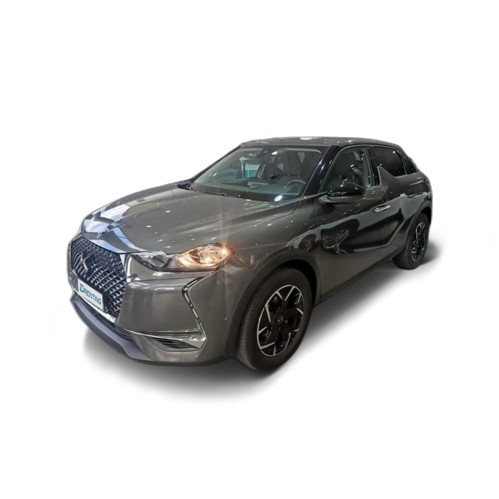 Renting DS Automobiles DS 3 Crossback BlueHDi So Chic 110 Gris