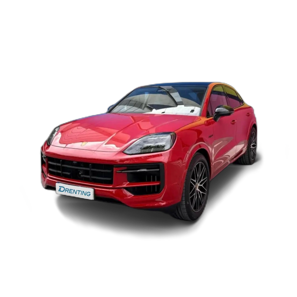 Renting Porsche Cayenne Coupé E-Hybrid Black Edition Aut. Rojo