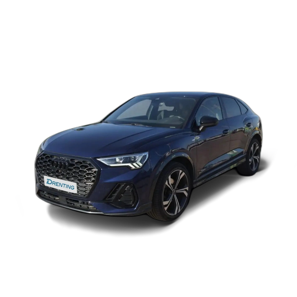 Renting Audi Q3 Sportback 35 TFSI Black line S tronic Azul