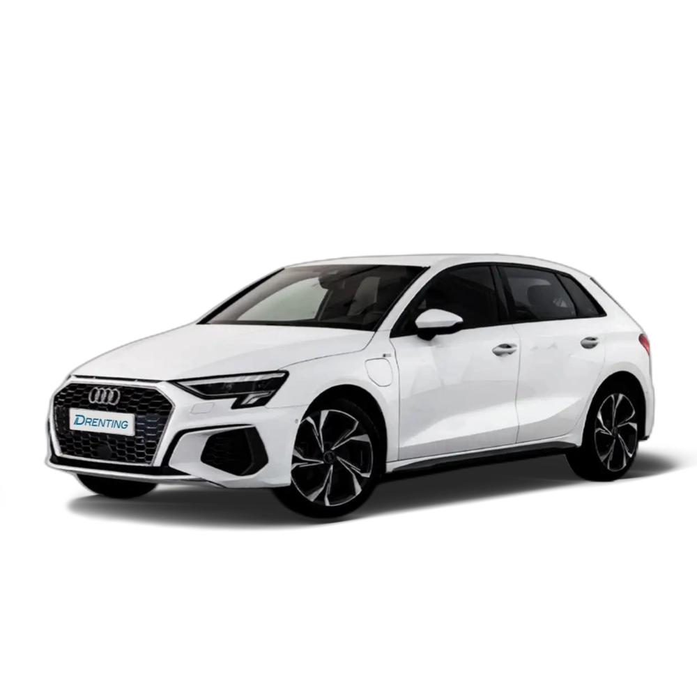 Renting Audi A3 Sportback 40 TFSIe S line S tronic Blanco